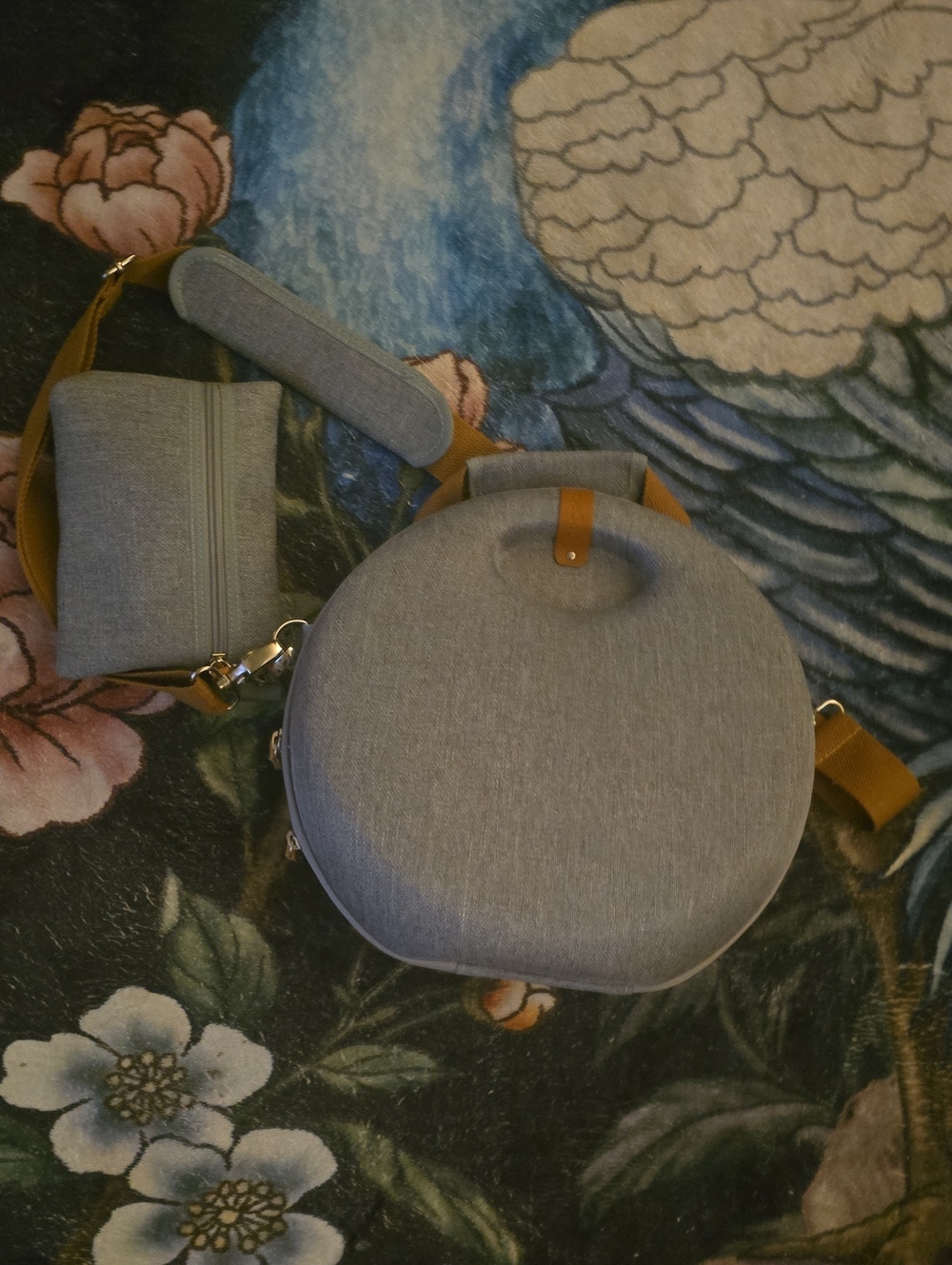 Gray Round Speaker Case For Harmon/Kardon Speaker